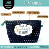 image:imageBrooke amp Jess Designs Chaos Coordinator Pouch Gifts for Women Dotted Makeup Bags Cosmetic Bag Travel Toiletry Makeup Pouch Pencil Bag with Zipper Best Teacher Just Because GiftsTeach Kids Be Awesome Dotted