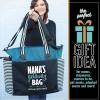 image:imageBrooke amp Jess Designs Tote Bag for Grandma  Sturdy Canvas Grandma Tote wZipper amp Inner Pocket Grandma Bag for Everyday UseTeal Getaway Loulou