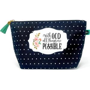 image:imageBrooke amp Jess Designs Boss Lady Janie Pouch Gifts for Women Gold Dotted Makeup Bags Cosmetic Bag Travel Toiletry Makeup Pouch Pencil Bag with Zipper Best Work Bestie GiftsInspirational With God Dotted
