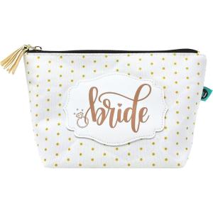 image:imageBrooke amp Jess Designs Boss Lady Janie Pouch Gifts for Women Gold Dotted Makeup Bags Cosmetic Bag Travel Toiletry Makeup Pouch Pencil Bag with Zipper Best Work Bestie GiftsBride Janie Gold Dotted
