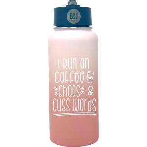 image:imageBrooke amp Jess Designs Boss Lady Tumbler  Best Boss Gifts for Women  Great Travel Water Bottle Gifts for Bosses Coworkers Mom Christmas BirthdayChaos Cuss Words Blush 32 oz