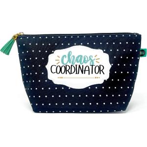 image:imageBrooke amp Jess Designs Chaos Coordinator Pouch Gifts for Women Dotted Makeup Bags Cosmetic Bag Travel Toiletry Makeup Pouch Pencil Bag with Zipper Best Teacher Just Because GiftsChaos Coordinator Dotted
