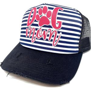 image:imageTrucker Ponytail Hats for Women  Cute Baseball Caps  Snapback Beach Hat for Moms Dog Lovers BossDog Mom