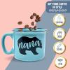 image:imageBrooke amp Jess Designs Nana Bear Cute Coffee Mug  Grandma Gifts Mothers Day Christmas Birthday PlumTeal