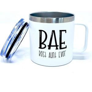 image:imageAunt Gifts for Women  Best Aunt Mug Tumbler Coffee Cup Mugs  Gift for Aunt Great Aunts from Niece Nephew for Birthday Christmas Mothers Day Present for Aunt New Aunt Gifts Funny mug auntBest Aunt Ever White 14 oz