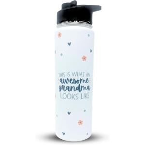 image:imageAwesome Grandma 24 oz Waterbottle Tumbler  Present for Gramma Grammy Grandmothers Grandmom  Gifts for Future New Grandmas for Christmas Birthday Mothers Day from GrandchildAwesome Grandma 24 oz White