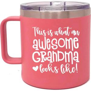 image:imageAwesome Grandma 24 oz Waterbottle Tumbler  Present for Gramma Grammy Grandmothers Grandmom  Gifts for Future New Grandmas for Christmas Birthday Mothers Day from GrandchildAwesome Grandma Coral 14 oz