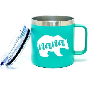 image:imageAwesome Grandma 24 oz Waterbottle Tumbler  Present for Gramma Grammy Grandmothers Grandmom  Gifts for Future New Grandmas for Christmas Birthday Mothers Day from GrandchildNana Bear Teal 14 oz