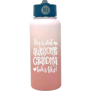 image:imageAwesome Grandma 24 oz Waterbottle Tumbler  Present for Gramma Grammy Grandmothers Grandmom  Gifts for Future New Grandmas for Christmas Birthday Mothers Day from GrandchildAwesome Grandma Blush 32 oz