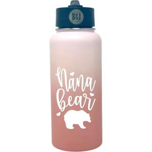 image:imageAwesome Grandma 24 oz Waterbottle Tumbler  Present for Gramma Grammy Grandmothers Grandmom  Gifts for Future New Grandmas for Christmas Birthday Mothers Day from GrandchildNana Bear Blush 32 oz