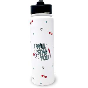 image:imageBrooke amp Jess Designs Coffee Scrubs Nurse Gifts for Women  Nurse Tumbler Cups Mug Water Bottle  Gift for Medical Assistant LPN RN CNA Nursing Student School GraduateStab You Nurse 24 oz