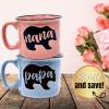 image:imageNana Bear Cute Coffee Mug  Grandma Gifts Mothers Day Christmas Birthday CoralNana Bear Coral and Papa Bear Light Blue Gift Set