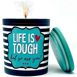 image:imageBrooke amp Jess Designs Nurse Doctor Appreciation Candle  Scented Jar Candle for Women  Relaxing Jasmine Vanilla Aromatherapy  Medical Worker Thank You Gift  Stress Relief  8 ozLife is Tough