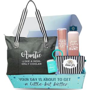 image:imageCustom Gift Box for Aunt Includes Tote Bag and Assorted Gifts