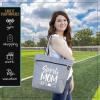 image:imageBrooke amp Jess Designs Sports Mom Large Zippered Tote Bag with Pockets for WomenSports Mom Lexie Gray