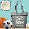 image:imageBrooke amp Jess Designs Sports Mom Large Zippered Tote Bag with Pockets for WomenSports Mom Lexie Gray