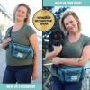 image:imageDog Walking Fanny Pack for Women  Fun Dog Mom Gifts  Dog Walking Belt Includes Dog Poop Bag Dispenser Hands Free Leash HooksDog Mom Teal