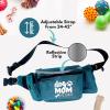 image:imageDog Walking Fanny Pack for Women  Fun Dog Mom Gifts  Dog Walking Belt Includes Dog Poop Bag Dispenser Hands Free Leash HooksDog Mom Teal
