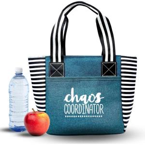image:imageBrooke amp Jess Designs Cute Lunch Bags for Women  Insulated Lunch Tote for Work  Nurse Teacher Grandma MomChaos Coordinator Teal