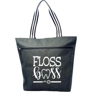 image:imageBrooke amp Jess Designs Dental Assistant Gifts  Dentist Tote Bags Clinical Bag Gifts for Women DentistFloss Boss Lexie Black