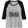 image:imageMy Dad Is A Police Officer  First Responder Gift Raglan Baseball TeeBlackAthletic Heather