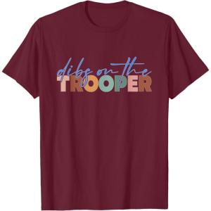 image:imageDibs On The Trooper  First Responder Gift TShirtBurgundy