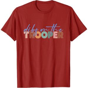image:imageDibs On The Trooper  First Responder Gift TShirtCranberry Red