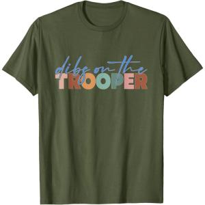 image:imageDibs On The Trooper  First Responder Gift TShirtOlive Green