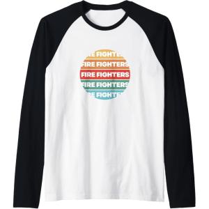 image:imageFirefighters  First Responder Gift Raglan Baseball TeeBlackWhite