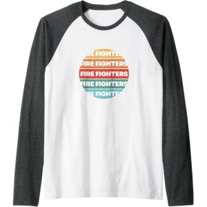 image:imageFirefighters  First Responder Gift Raglan Baseball TeeDark Heather GreyWhite