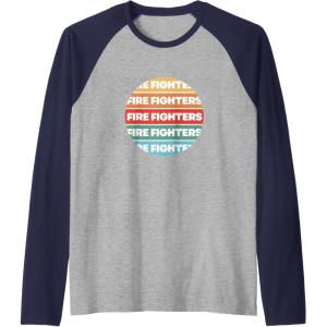 image:imageFirefighters  First Responder Gift Raglan Baseball TeeNavy BlueAthletic Heather