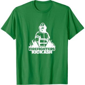 image:imageFirefighters Kick Ash  First Responder Gift TShirtKelly Green