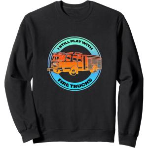 image:imageI Play With Firetrucks  First Responder Gift SweatshirtBlack