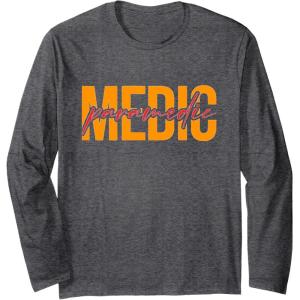 image:imageMedic Paramedic  First Responder Gift Long Sleeve TShirtDark Heather Grey