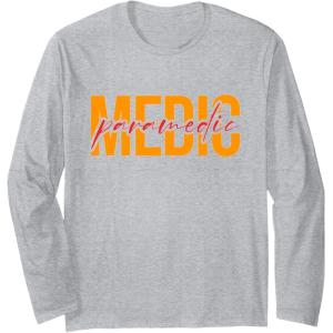 image:imageMedic Paramedic  First Responder Gift Long Sleeve TShirtHeather Grey