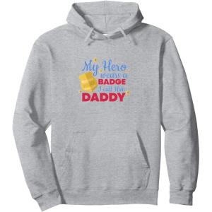 image:imageMy Hero Wears A Badge  First Responder Gift Pullover HoodieHeather Grey