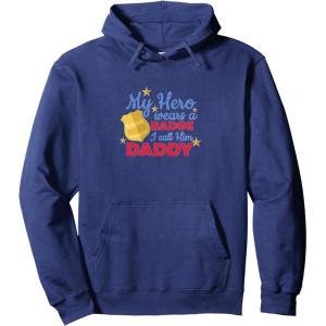image:imageMy Hero Wears A Badge  First Responder Gift Pullover HoodieNavy Blue