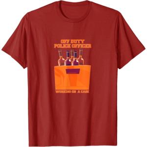 image:imageOff Duty Police Officer  First Responder Gift TShirtCranberry Red