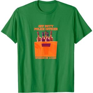 image:imageOff Duty Police Officer  First Responder Gift TShirtKelly Green