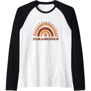 image:imageParamedics  First Responder Gift Raglan Baseball TeeBlackWhite