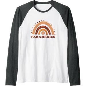 image:imageParamedics  First Responder Gift Raglan Baseball TeeDark Heather GreyWhite