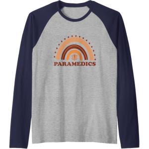 image:imageParamedics  First Responder Gift Raglan Baseball TeeNavy BlueAthletic Heather