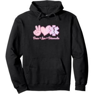image:imagePeace Love Paramedic  First Responder Gift Pullover HoodieBlack