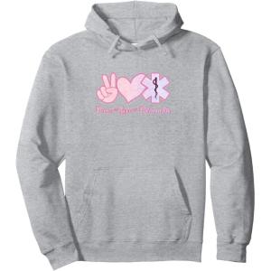 image:imagePeace Love Paramedic  First Responder Gift Pullover HoodieHeather Grey