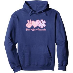 image:imagePeace Love Paramedic  First Responder Gift Pullover HoodieNavy Blue