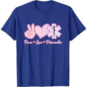 image:imagePeace Love Paramedic  First Responder Gift TShirtRoyal Blue