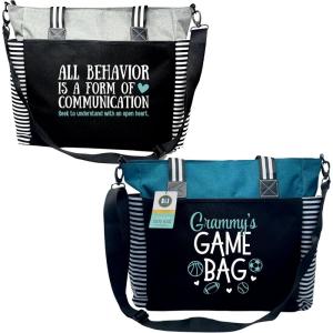 image:imageBrooke amp Jess Designs Custom Designed Personalized Durable LouLou Laptop Work Travel Tote Bag wZipper amp Interior PocketsGray