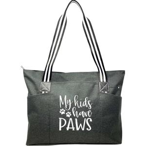 image:imageBrooke amp Jess Designs Dog Mom Gift Tote Bag  Mom amp Dog Lover GiftsBlack My Kids Have Paws Tessa