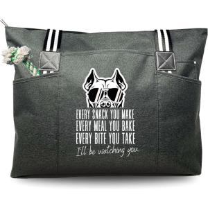 image:imageBrooke amp Jess Designs Dog Mom Gift Tote Bag  Mom amp Dog Lover GiftsBlack Tessa Ill Be Watching You