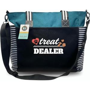 image:imageBrooke amp Jess Designs Dog Mom Gift Tote Bag  Mom amp Dog Lover GiftsTeal Loulou Treat Dealer
